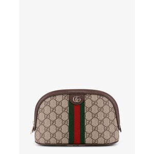 Gucci Women Coated Canvas Beauty Case With Gg Motif